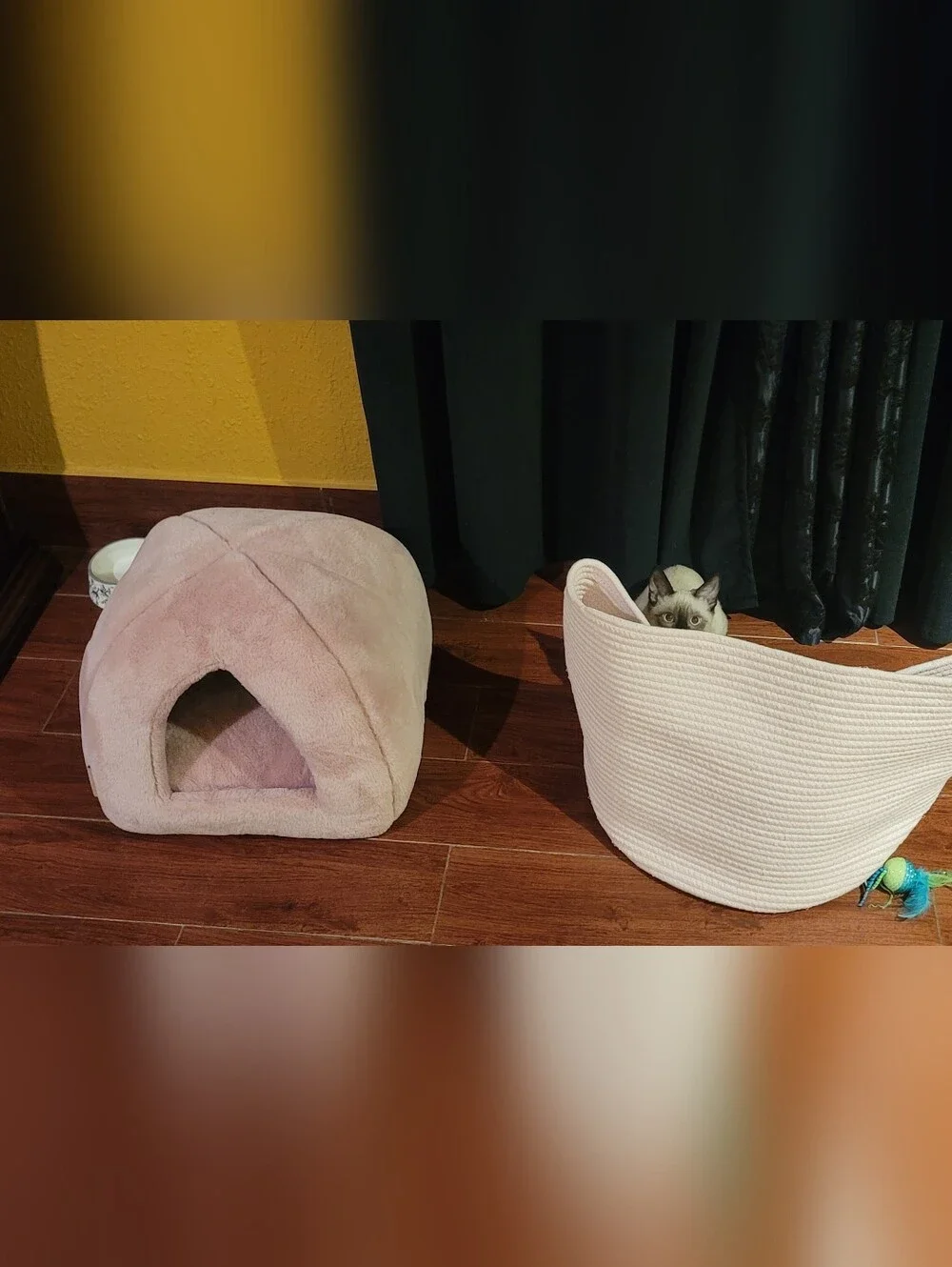 Plush Pink Cat Cave Bed - Cozy Pet Hideaway